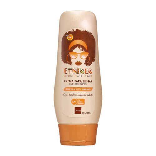 ETNIKER Curl Defining Styling Cream | Moisturize & Define | Coconut oil, Shea Butter & Monoi Oil | Free From Sulfates, Salt, Silicones, Mineral Oil, and Parabens (Bottle 290 grs, 10.2, Ounce)