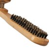 Double Sided Wood Clamp Hair Brush for Easy Straightening, Smoothing and Preventing Hair Damage, 22cm Length, ()