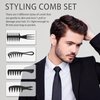 Aphrordity 4 Pcs Styling Comb for Men Pompadour Hairstyling Wide Tooth Comb for Curly Hair Slicked Back Hair Comb for Men Saloon Professional Hairstyle Comb
