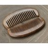 ERZA SCARLET Real Natural Green Sandalwood Wooden Wide Tooth Comb for Curly Hair/Beard Pick Comb - NO SNAGS,NO STATIC,NO TANGLE (Wide tooth comb)