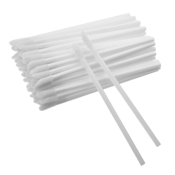 Hegebeck 50pcs Disposable Lipstick Gloss Wands, Disposable Lip Brushes, Lipstick Lip Gloss Wands Applicator Tool for Beauty, Makeup (White)