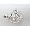 Small gold or silver flower hair barrette alligator clip bridal clip bridal (Primary color: Gold)