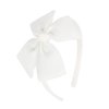 MEEDEE White Bow Headband Toddler Headband Big Bow Grosgrain Ribbon Hair Hoop Headband for Girls Toddlers Girls Kids Party Decoration Cosplay Costume Headwear Makeup Handmade Hair Band