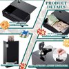 Extra Large Acrylic Box Winners Bank with 2 Keys, Large Capacity Pocket Sized Waist Bag, Portable Cash Safe Lock Box, Prevents Addiction(Black)