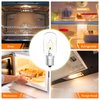 Belleone 2pcs Microwave Bulb WB36X10003-125V 40W Oven Light Bulb Compatible with GE LG Frigidaire Kenmore, Universal Type Stove Incandescent Warm White Light Lamp Replacement E17 Base Socket