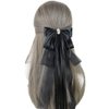 Women Handmade Ribbon Sweet Cute Hairpin Lolita Hair Bow Clips Lolita Party Princess Barrette Hair Accessories (Black)