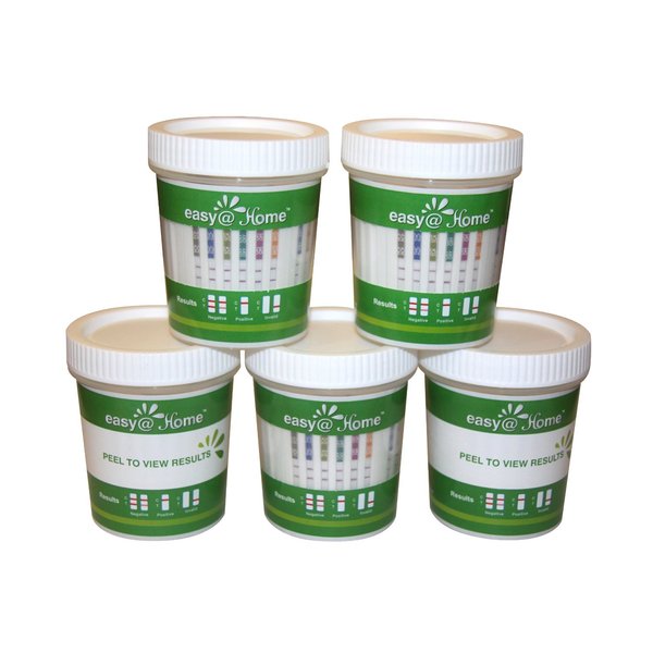 Easy@Home 12 Panel Drug Test Cup Including BUP, Sensitive OPI 300,Temp Strip –Instant Urine Testing BUP, MOP (OPI 300),THC,COC,MET,OXY,AMP,BAR,BZO,MTD,MDMA,PCP ECDOA-6125B - 5 Pack