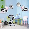 7 PCS Cow Foil Balloons,Cow Mylar Foil Balloon 2nd Cow Farm Animal Theme Party Supplies Baby Shower Birthday Party Decorations(2nd)