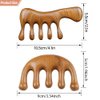 Wooden Massage Comb Scalp Massager Loc Comb - 2 Pack Sandalwood Wide Tooth Comb Scalp Hair Comb - Wood Manual Gua Sha Massage Tools for Facial Head Neck Back Hands Legs - Birthday Gift for Women Men
