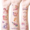 Tuenmofun 14 Sheets Glitter Temporary Tattoos for Kids, Cute Fairy Makeup Waterproof Stickers with 120+Pcs Pattern for Girls Face Decals, Birthday Party Decorations