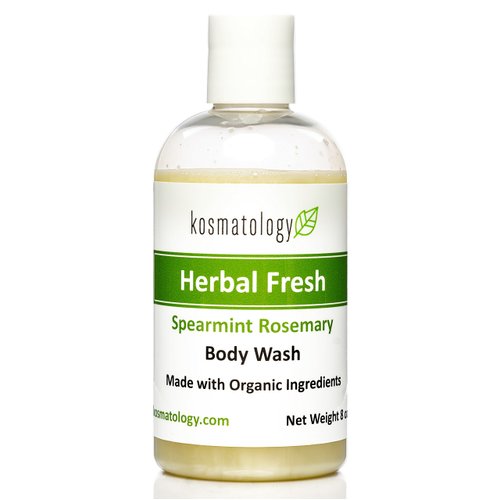 kosmatology Herbal Fresh (Spearmint-Rosemary) Organic Body Wash, 8 fl oz