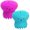 Duruan Facial Cleansing Brush Silicone Handheld Face Brush and Massager ，Octopus-Shaped Cleansing Brush for Deep Cleaning Gentle Exfoliating Skin Massage (Red+Blue(2Pcs))