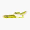 Scum Frog Popper Topwater Bass Fishing Hollow Body Frog Lure with Weedless Hooks, Natural Green and Yellow,One Size