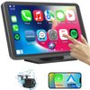 Wireless Car Stereo Compatable with Apple CarPlay and Android Auto,7" HD Portable Bluetooth CarPlay Touch Screen for Car,with Backup Camera