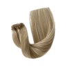 Weft Hair Extensions Human Hair Beige Blonde Mix Platinum Blonde Highlights Sew in Hair Extensions Real Human Hair Hand Tied Weft Hair Extensions 12inch 80g