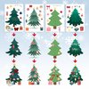 Mobiusea Creation Christmas Party Favors | Make a Tree Stickers | 40 pcs Christmas Crafts for Kids Bulk | 4 x 6 inch | Clear Christmas Tree and Ornament Decorating Craft Sticker Set