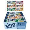 Zing Vegan Protein Bars Variety Pack - Top 6 Flavors, Gluten Free Nutrition Bars, High Protein & Fiber, Soy Free, Dairy Free Plant Based Protein, Kosher, Low Sugar, No Sugar Alcohols - 12 count