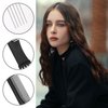 2pcs Black Metal Prong Pick Combs Parting for Women, Double-Head Parting Teasing Comb with Metal Pick Fork Comb Tool Hair Picking Comb for Hair Styling Salon Thick Thin Hair