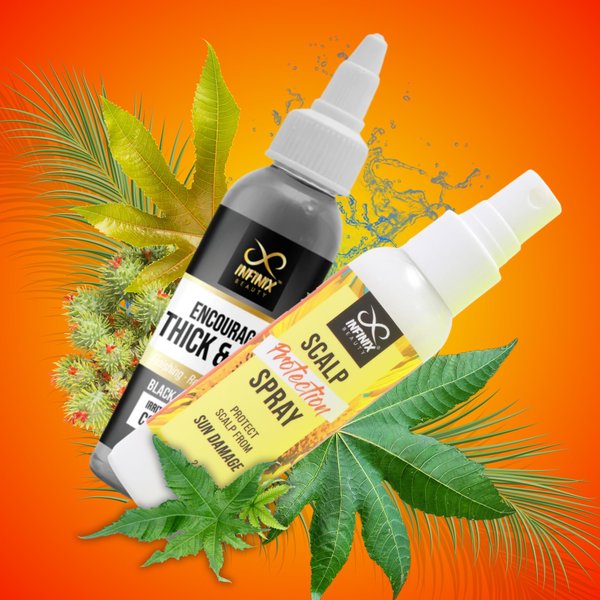 Infinix Scalp & Hair Treatment Pack - Black Seed Oil & Scalp Protection - Promotes Hair Growth - Prevents Hair Thinning - Protects from Sun Heat and UV Heat - Pack of 2