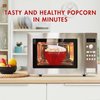 The Original Korcci Microwaveable Silicone Popcorn Popper, BPA Free Microwave Popcorn Popper, Collapsible Microwave Popcorn Maker Bowl, Use In Microwave, Dishwasher Safe (Cherry Red)