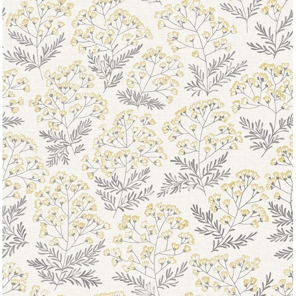 NuWallpaper NUS3546 Wethersfield Peel & Stick Wallpaper, Yellow