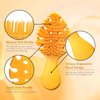 CANDYBRUSH Hair Brush for Kids Toddler Girls Extremely Soft TPEE for Fine Hair Detangling Leaf Form Vented Brushes Mood-Boosting Hairbrush with Mango Scented Orange Small