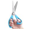 Zicolu 9" Pinking Shears for Fabric Cutting, Zig Zag Scissors, Scrapbook Scissors Decorative Edge for Adults, Great for Many Kinds of Sewing Fabrics Leather and Craft Paper, Professional Dressmaking