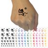 Volleyball Woman Spike Sports Move Temporary Tattoo Water Resistant Fake Body Art Set Collection - Dark Green (One Sheet)