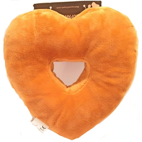 Giftable World Strawberry Heart Valentine Donut Dog Toy with Squeaker