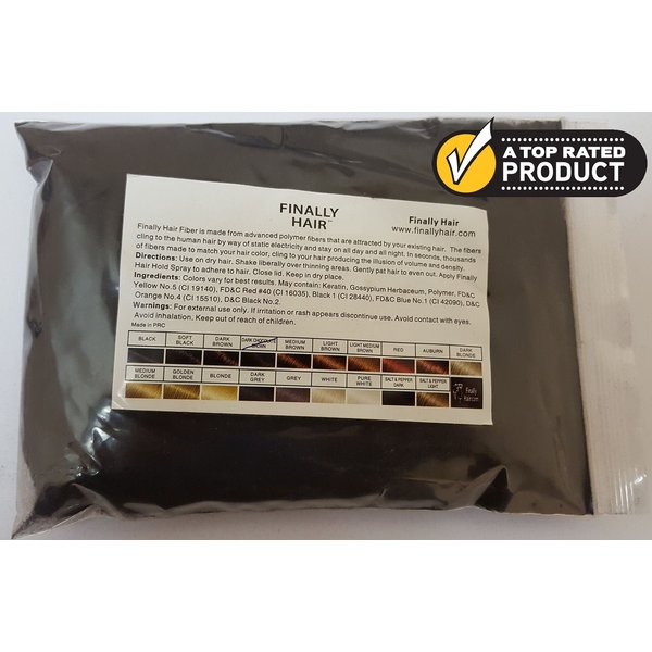 Finally Hair Building Fiber Refill 100 Grams Dark Chocolate Brown Hair Loss Concealer by Finally Hair (Dark Chocolate Brown) *** SEE PICTURES - We have 2 different dark brown shades ***