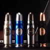 Navpeak Torch Jet Cigar Lighter Creative Bullet Shaped Windproof Turbine Inflatable Metal Lighters for Outdoor Barbecue (Butane Not Included) (Black)