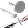 JIEYAO 2 Pcs Sanding Disc Nail Drill Bits, Flat Nail Drill Bits, Electric Foot File Replacement Head Hard Skin Remover Discs Foot Callus Removal Pedicure Supplies for Nail Salon Foot Care