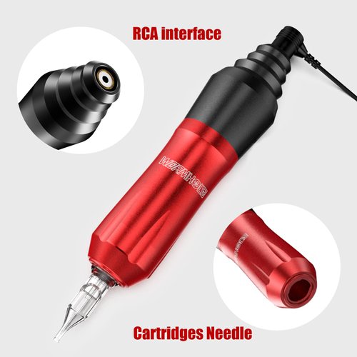 Wormhole Tattoo Gun Kit Tattoo Kit Tattoo Machine Kit Tattoo Pen Kit Cartridge Rotary Tattoo Kit Complete for Beginners Tattoo Pen Type Machine Kit Tattoo Pen Kit WTK080