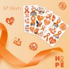 WANDIC 30 Sheets Orange Ribbon Temporary Tattoos, Leukemia Awareness Tattoo Sticker Lymphoma Kidney Cancer Awareness Stickers for Charity Eveny