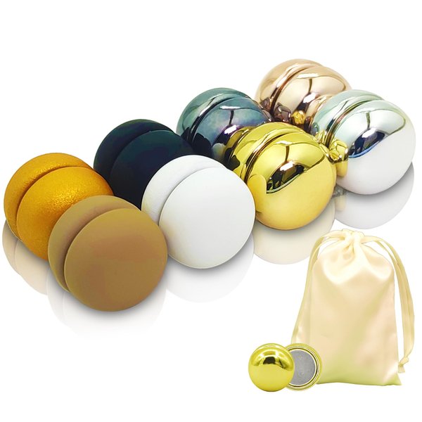 8 Pieces Hijab Magnetic Pins, Multi-Use Pinless Premium Strong Round Magnets Clip, No-Snag Pinless Scarf Magnetic Clasp Brooch for Muslim Women Hijabs Scarves Clothes(colorful,8PCS)