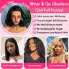 Bob Wig Human Hair 13x4 HD Lace Front Wigs Human Hair 14 Inch Glueless Transparent Lace Frontal Bob Wigs 200% Density 12A Brazilian Short Bob Wigs for Women Pre Plucked with Baby Hair Human Hair Wig