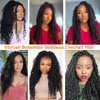18 INCH Black Faux Locs Crochet Hair - 8-Pack Goddess Locs Crochet Hair Soft Boho Crochet Synthetic Braided Hair Extensions Crochet Hair for Black Women (Black#)