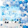 Mocsicka Blue Baby Shower Backdrop for Boy Its a Boy Banner Blue Balloons Baby Boy Shower Decorations Background Baby Shower Party Supplies 71x43.5Inch