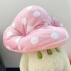 Frog Plush Toys, 10" Cute Frog with Pink Mushroom Hat Stuffed Animals, Kawaii Plushies Gift for Kids Girls Adults Valentines Birthdays Gift (Light Green Body Pink Hat, 10inch)