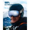 Zionor X Ski Snowboard Snow Goggles OTG Design for Men & Women with Spherical Detachable Lens UV Protection Anti-Fog