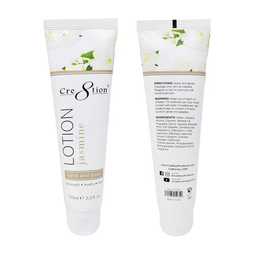 Cre8tion Premium Hand and Body Lotion, Made in Korea (Jasmine - 2 Pack)