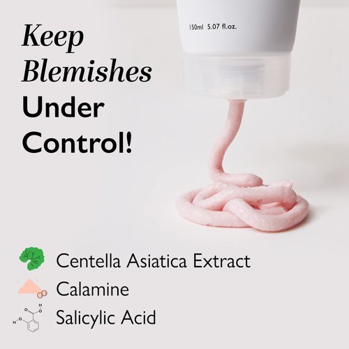 Genabelle Pink Cloud Cleansing Foam - Hydrating Gentle Face Cleanser with Salicylic Acid and Calamine Powder for Blemish Care, Deep Cleansing Face Wash for Normal to Oily Skin, 5.07 fl.oz