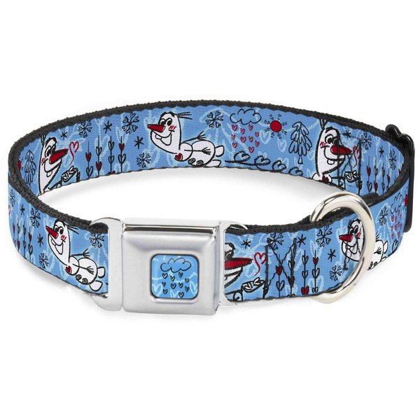 Dog Collar Seatbelt Buckle The Jungle Book Scenes 15 to 26 Inches 1.0 Inch Wide