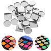 Beatifufu 30pcs Aluminum Plate Empty Square Metal Pan Square Empty Metal Pan Empty Eyeshadow Tins Eyeshadow Pan Mini Paint Palette Empty Pan for Cosmetic Palette Lipstick Stainless Steel