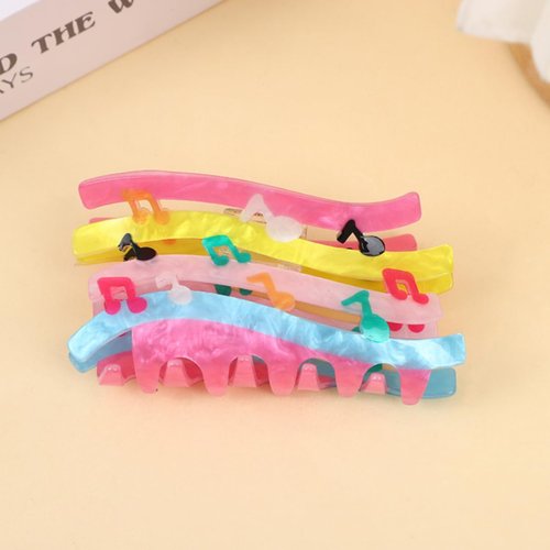 Clip Sugar Cartoon Music Note Hair Clip,Acrylic Hair Clip,Small Claw Clip for Women
