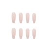 Hkanlre Press on Nails Coffin Fake Nails French Acrylic Long False Nails for Women and Girls 24PCS (P-style-23)
