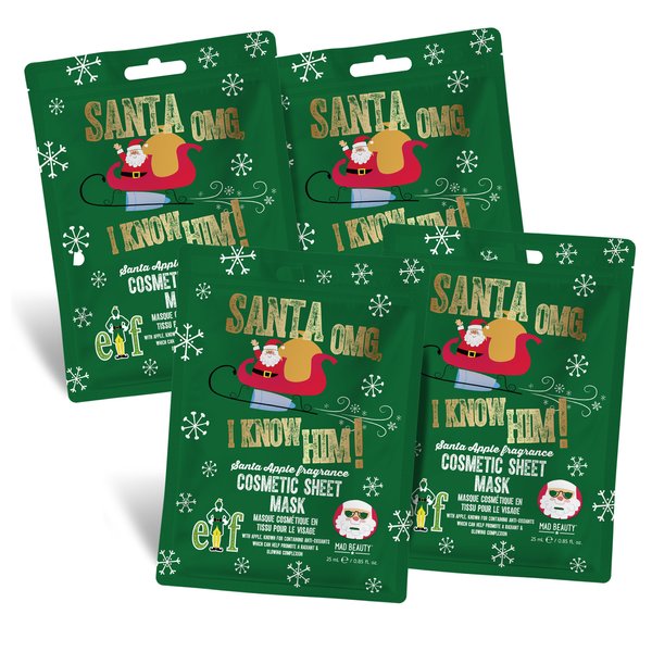MAD Beauty Warner Elf Santa Cosmetic Sheet Mask x 4