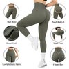 MOSHENGQI Seamless Workout Leggings for Women Butt Lifting High Waisted Tummy Control Yoga Pants(M,00-Solid Black)