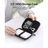 ORICO Hard Drive Case 2.5 inch External Drive Storage Carrying Bag Waterproof Shockproof with Inner Size 5.5x3.5x1.0inch for Organizing HDD and Electronic Accessories,Grey(PHD-25)