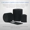 Core Products Core Wrap, Compression Therapy Wrap, Black - 2.5" X 48"